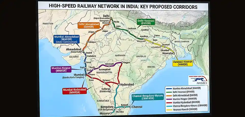 New bullet train routes in India