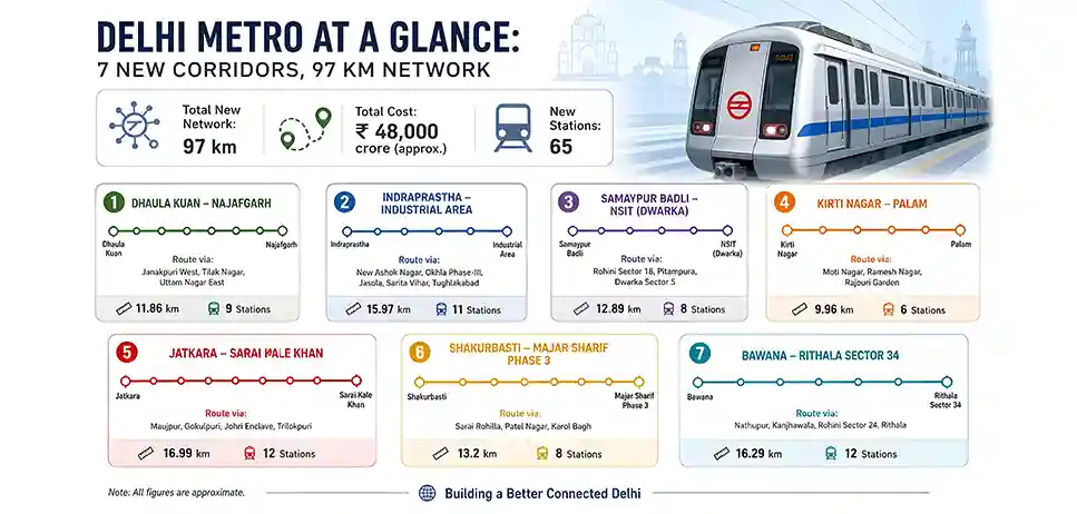 Delhi Metro new routes