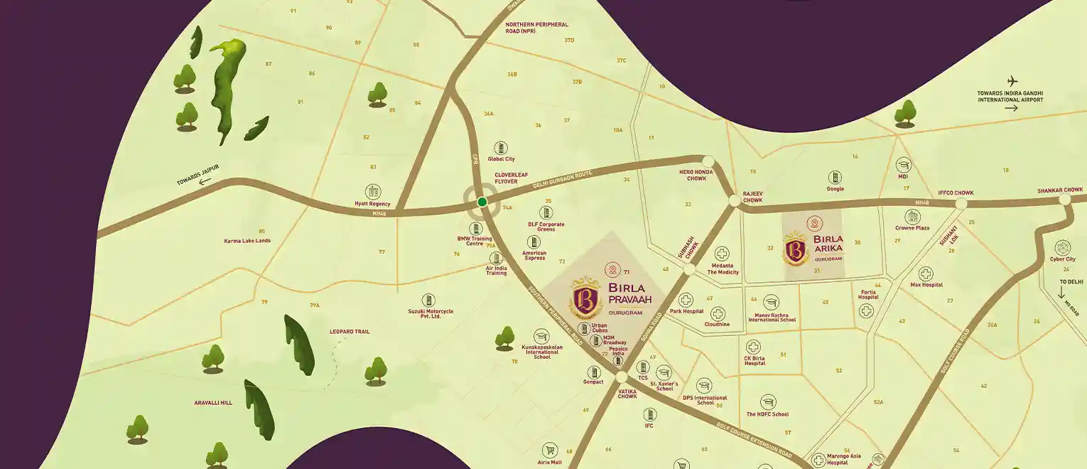 Birla 71 Gurgaon Location Map