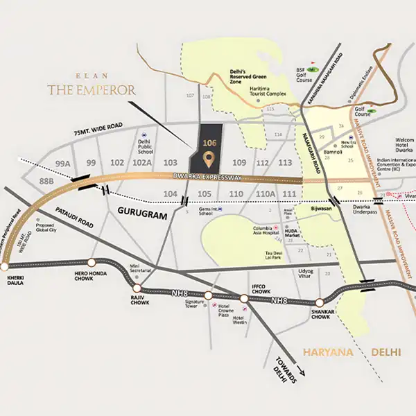 Elan The Emperor Location Map