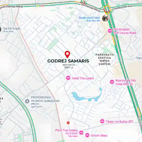Samaris Gurgaon Location