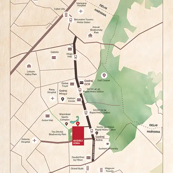Godrej Sora Gurgaon Location
