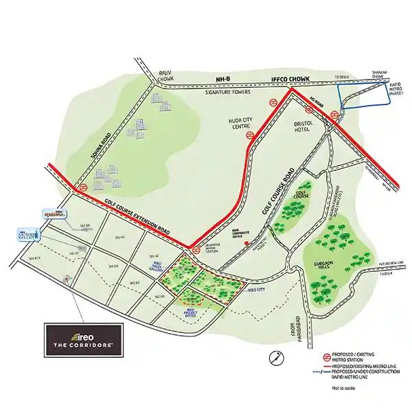 Ireo Corridors Location Map