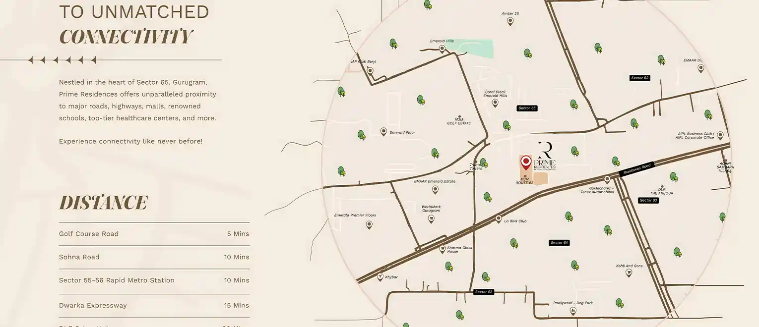 Prime Residences near Rapid Metro Gurgaon