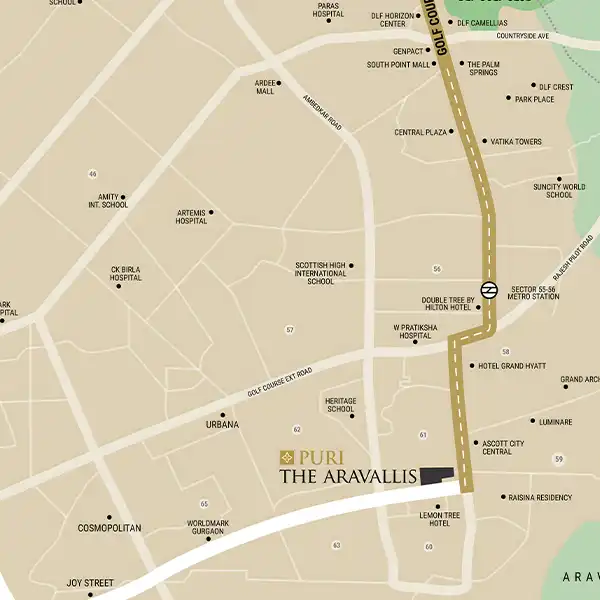 Prime Residences Location Map