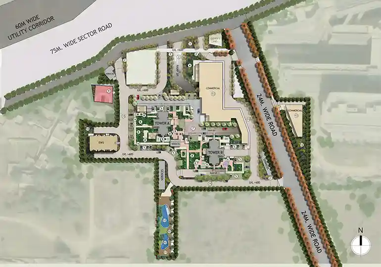 Signature Global Twin Tower Location Map
