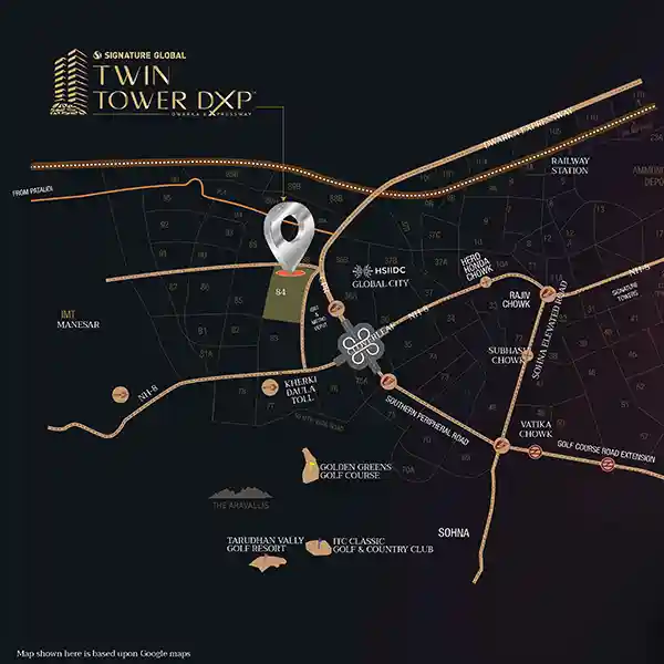 Twin Tower DXP Location Map