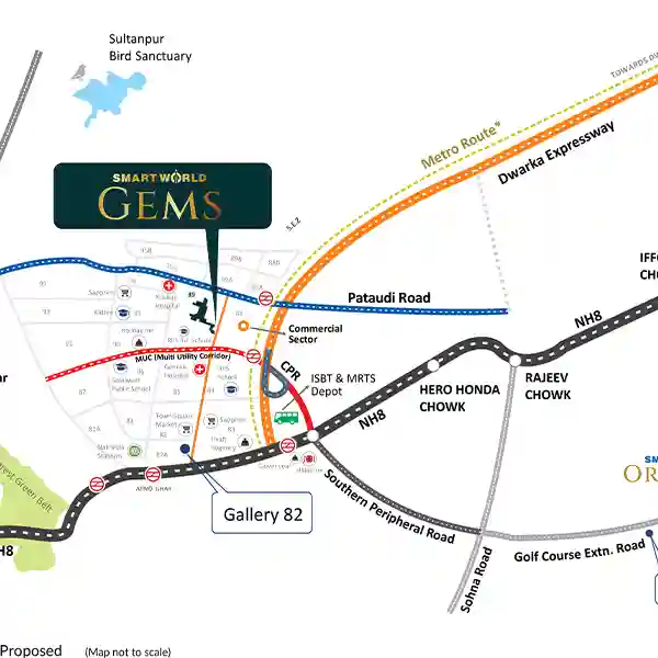 Smartworld Gems Location Map