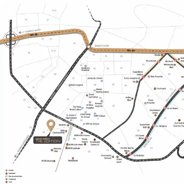 Smartworld The Edition Location Map