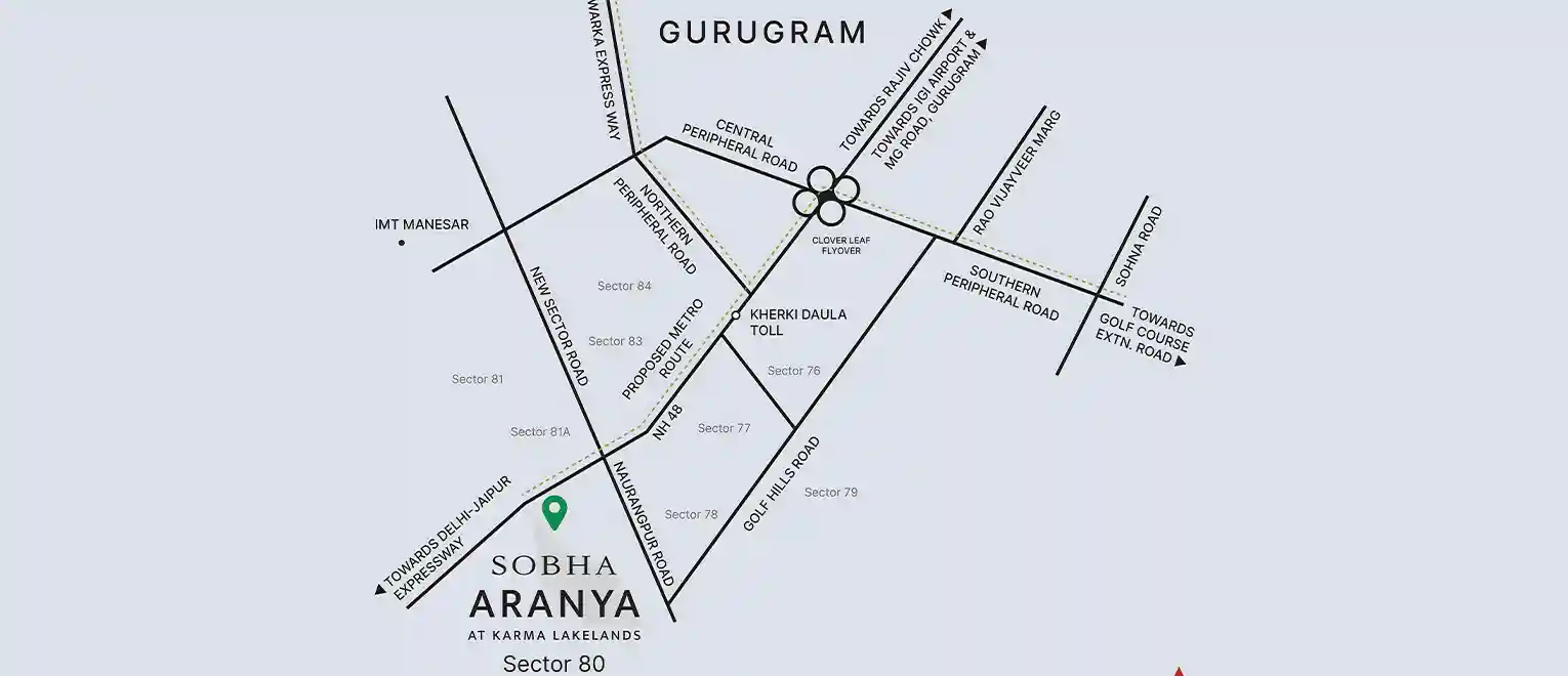 Sobha Aranya Location