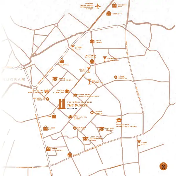 Shapoorji Pallonji Sector 46 Location Map