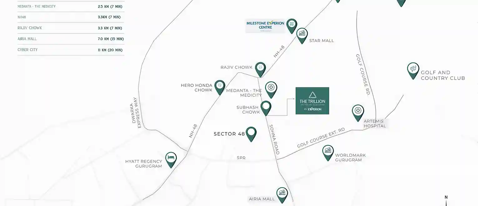 Experion Trillion Location Map